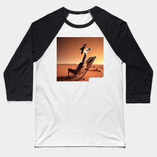 Giraffe Relaxing On Mars Baseball T-Shirt